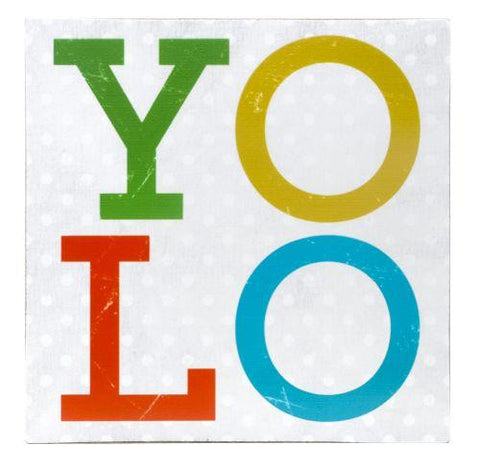 YOLO You Only Live Once Shelf Sitter Sign 4