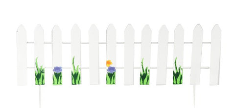 Ganz Miniature White Picket Fence Stake for Fairy Garden