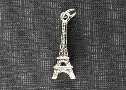 Beaucoup Designs Eiffel Tower Paris Charm for Bracelet Sterling Silver plated Made in USA