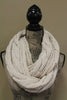 Acrylic Ivory or Black Cable Long Infinity Scarf Snuggly Warm Fashion Trend