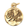 Beaucoup Designs Hammered Monogram Charm 14K or Sterling plated Made in USA