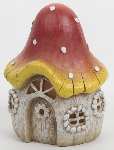 Ganz Mini Mushroom House LED Figure for Fairy Garden ~ Lights Up  ~ Polystone