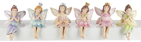 Miniature Fairy Sitting Princess Figures for Fairy Garden ~ 3 1/4