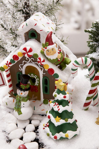 Christmas North Pole Cottage House for Fairy Garden ~ 2 styles, Gingerbread Brown or Red