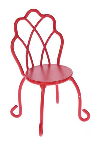 Ganz Mini Iron Red Chair Figure for  Holiday Fairy Garden ~ matches Table and bench